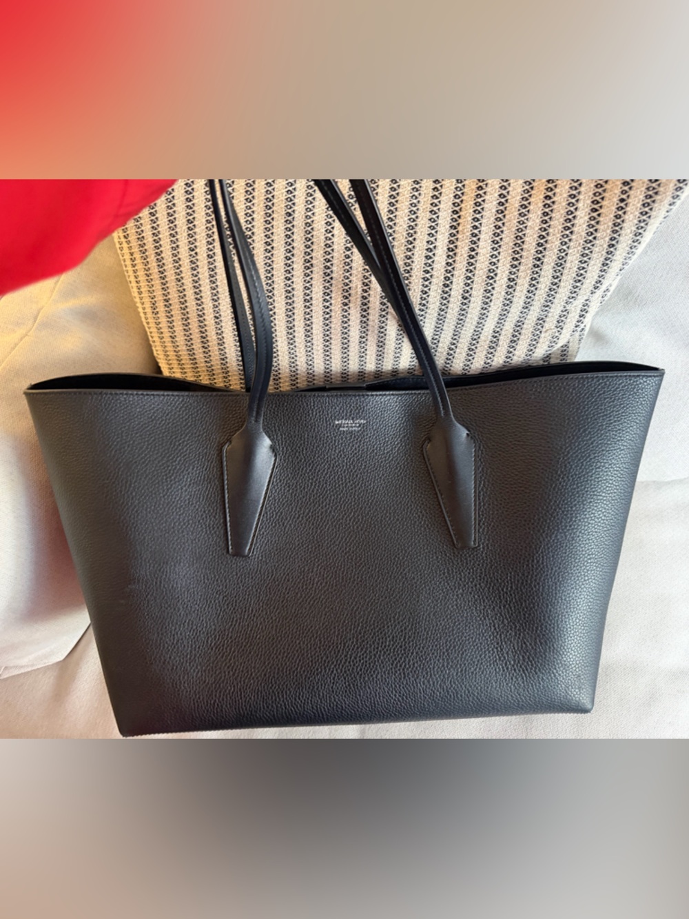 Michael Kors Collection Black Leather Tote Bag